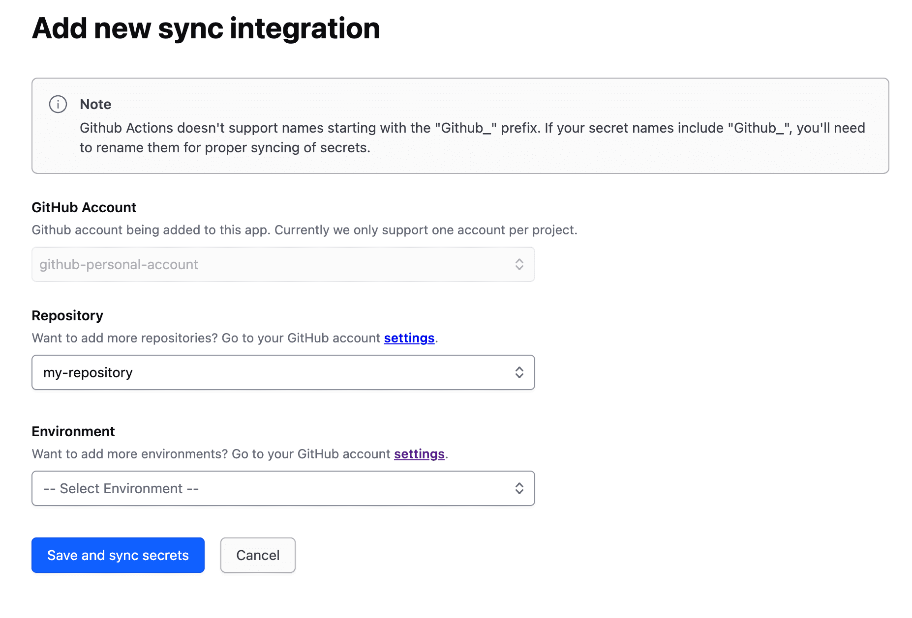 Personal Integration - GitHub Action