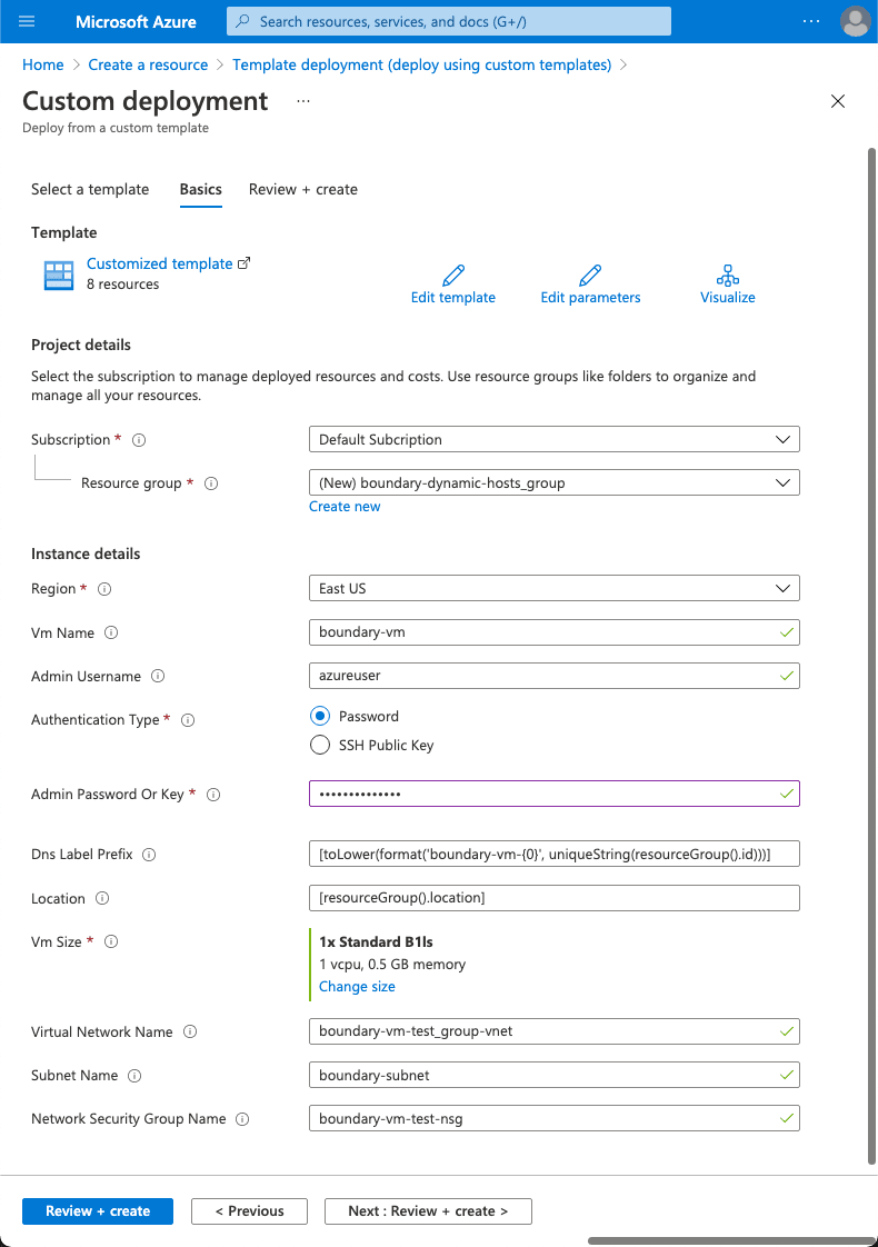 Azure Resource Template